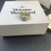 693012ef12f62673a6fac759 Vivienne Westwood Saturn Double-Layer Rhinestone Ring, Luxurious and Elegant