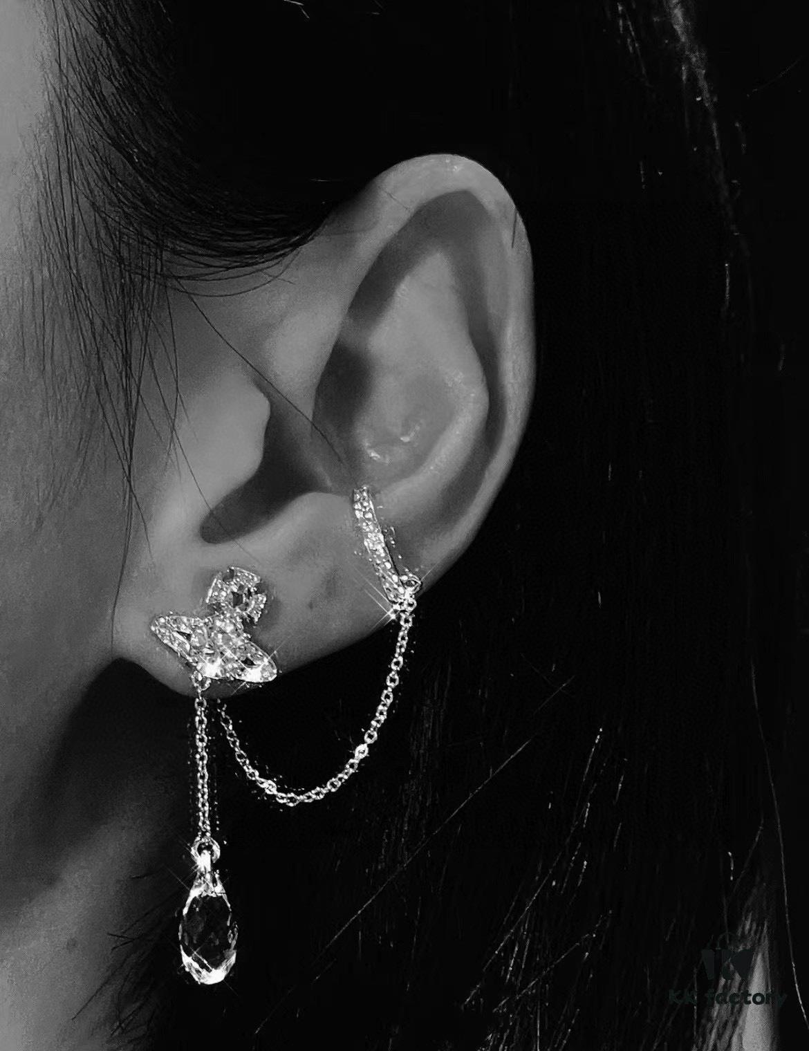 693012f112f62673a6fac75e Vivienne Westwood Ear Studs - Punk-Inspired Fashion Statement in 925 Silver