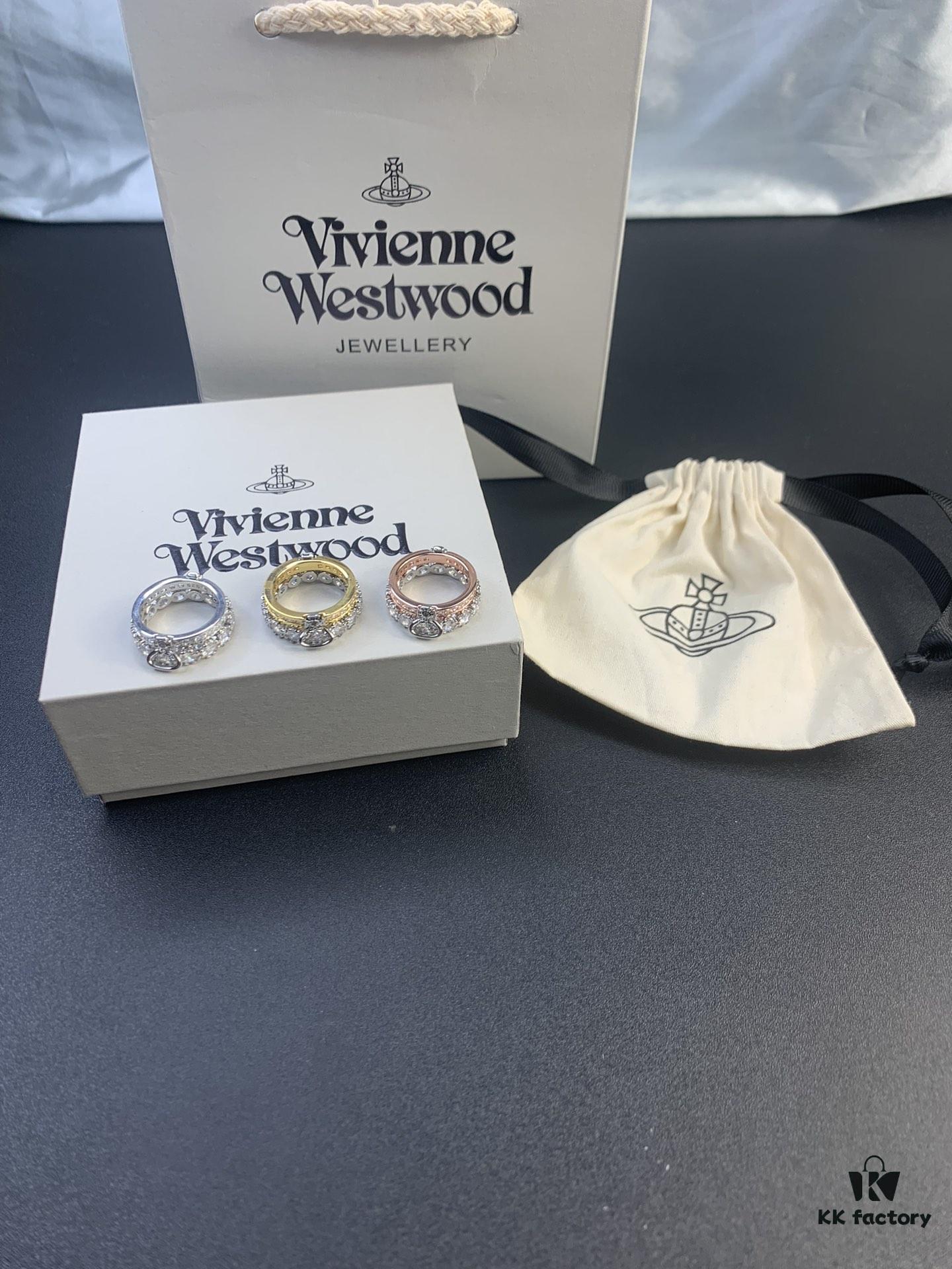 693012f812f62673a6fac768 Vivienne Westwood Saturn Double-Layer Rhinestone Ring, Luxurious and Elegant