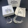 693012fc12f62673a6fac76e West Queen Bow Double-Layer Pearl Set Stud Earrings Bracelet Necklace