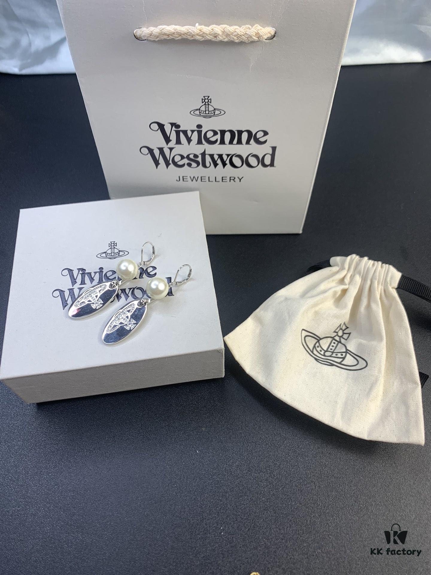 New Arrival Today: Vivienne Westwood-inspired Zircon Oval Pendant Mixed-style Earrings