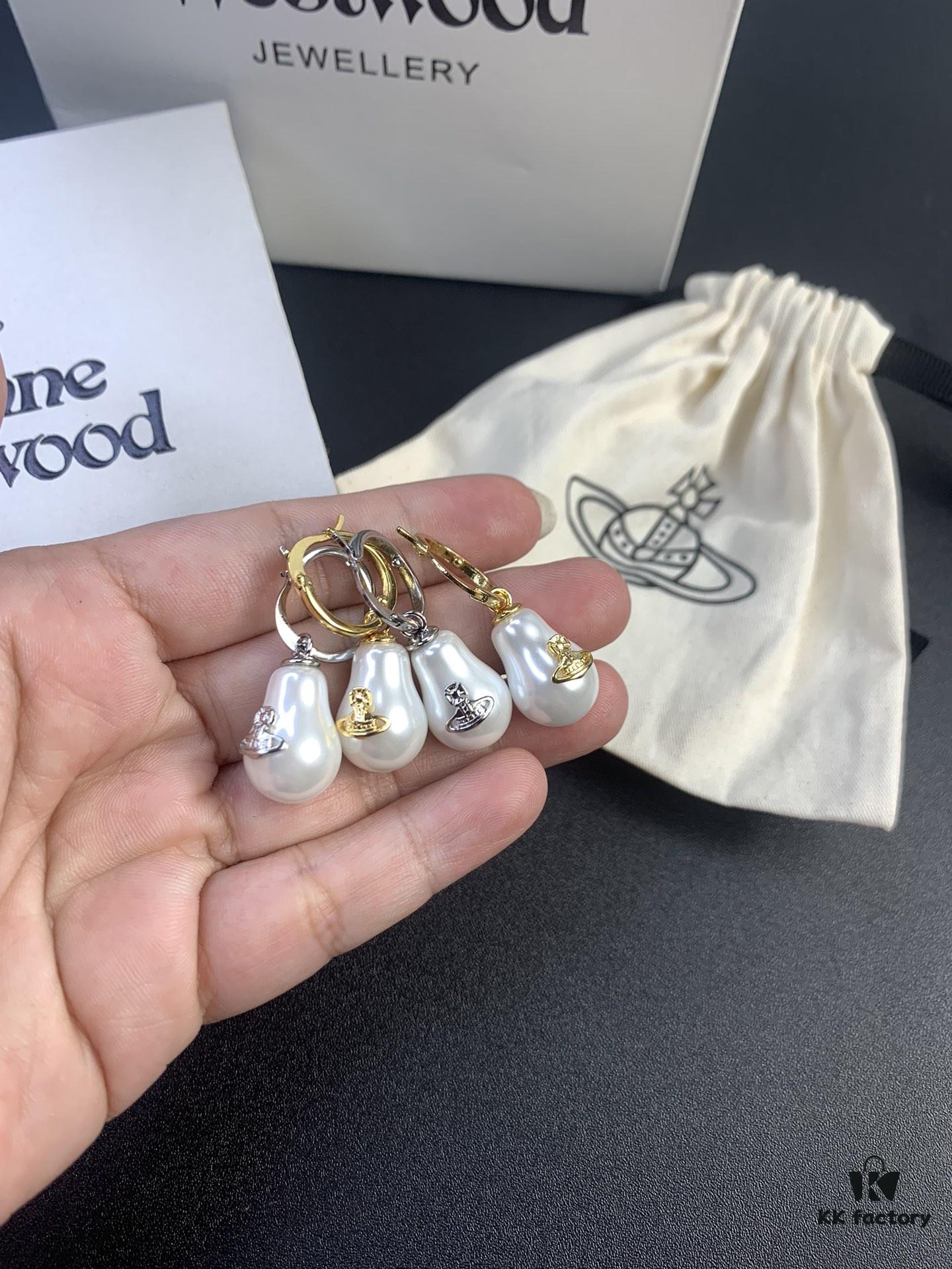 West Dame Gourd Pearl Earrings