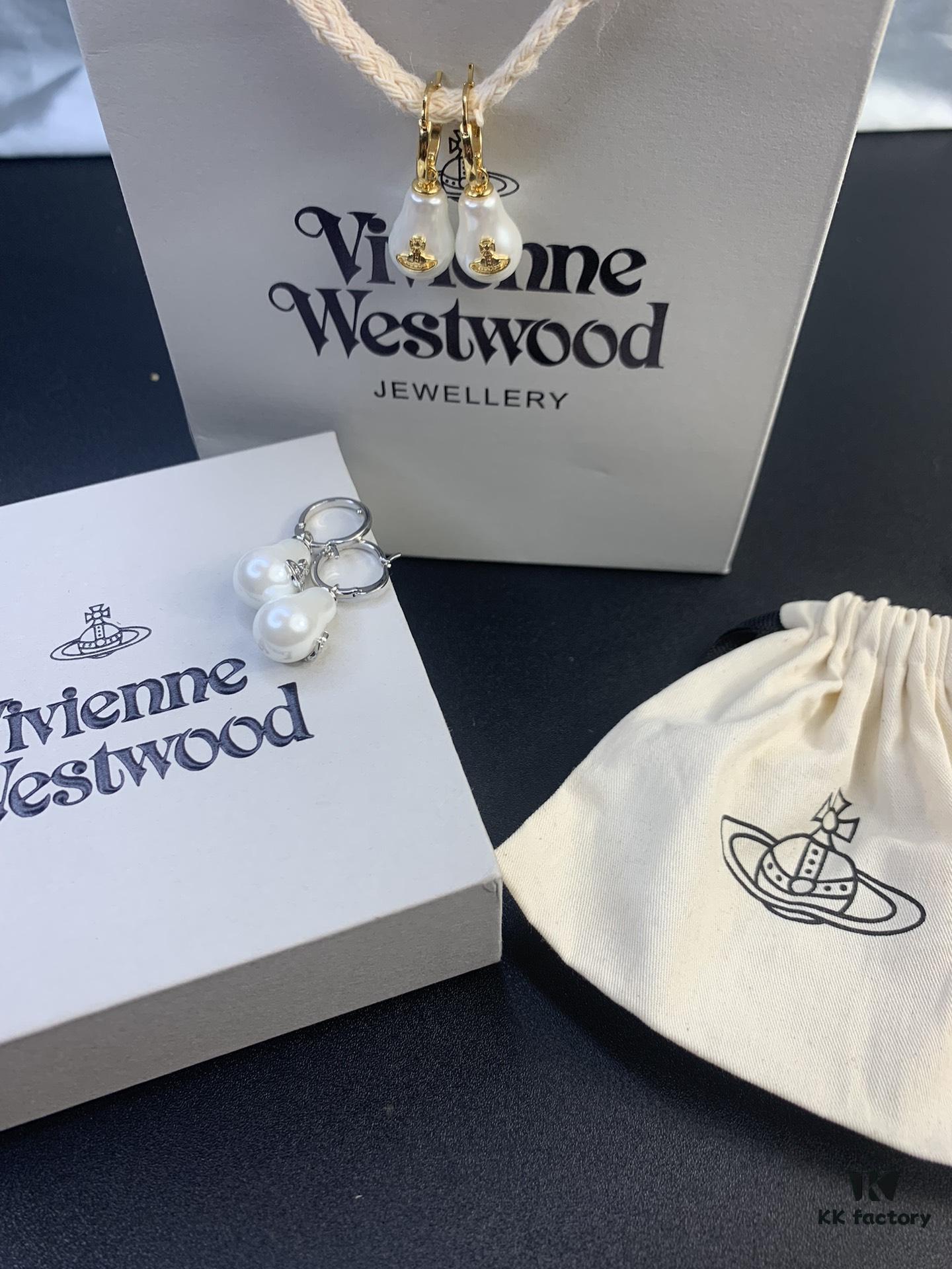 West Dame Gourd Pearl Earrings