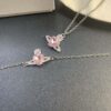 6930131812f62673a6fac794 West Queen Pink Diamond Necklace, Bracelet, and Earring Set in Gold-Plated Material