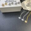 6930132112f62673a6fac7a1 Vivienne Westwood Pearl and Crystal Necklace and Stud Earrings Set, Available in Purple Crystal with White Shell and White Crystal with White Shell
