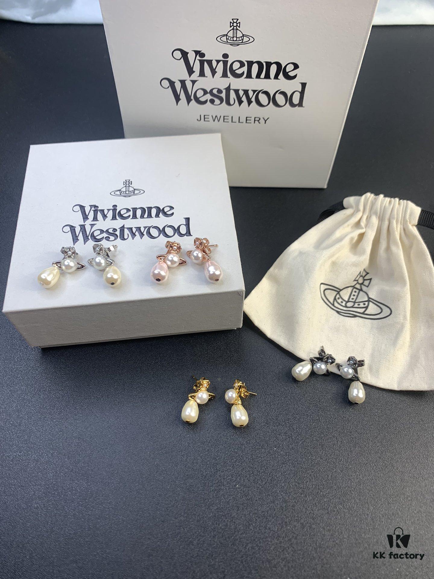West Queen Detachable Pearl Earrings with Large and Small Pearls