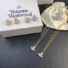 West Queen Round Diamond Necklace and Stud Earrings Set