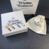 West Queen High-End Rectangular Stud Earrings in Yellow Gold and White Gold, Two Colors