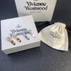 West Queen High-End Rectangular Stud Earrings in Yellow Gold and White Gold, Two Colors
