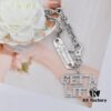 West Queen Large Letter Square Pendant Necklace