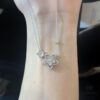 6930136f12f62673a6fac801 FlowerGirl White Gold Champagne Gold Graff Floral Duo Necklace