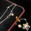 6930137012f62673a6fac802 FlowerGirl White Gold Champagne Gold Graff Floral Duo Necklace