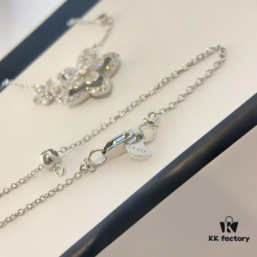 6930137112f62673a6fac803 FlowerGirl White Gold Champagne Gold Graff Floral Duo Necklace