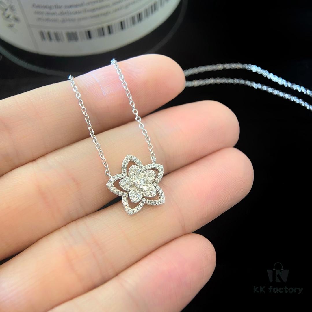 FlowerGirl White Gold Graff Floral Necklace