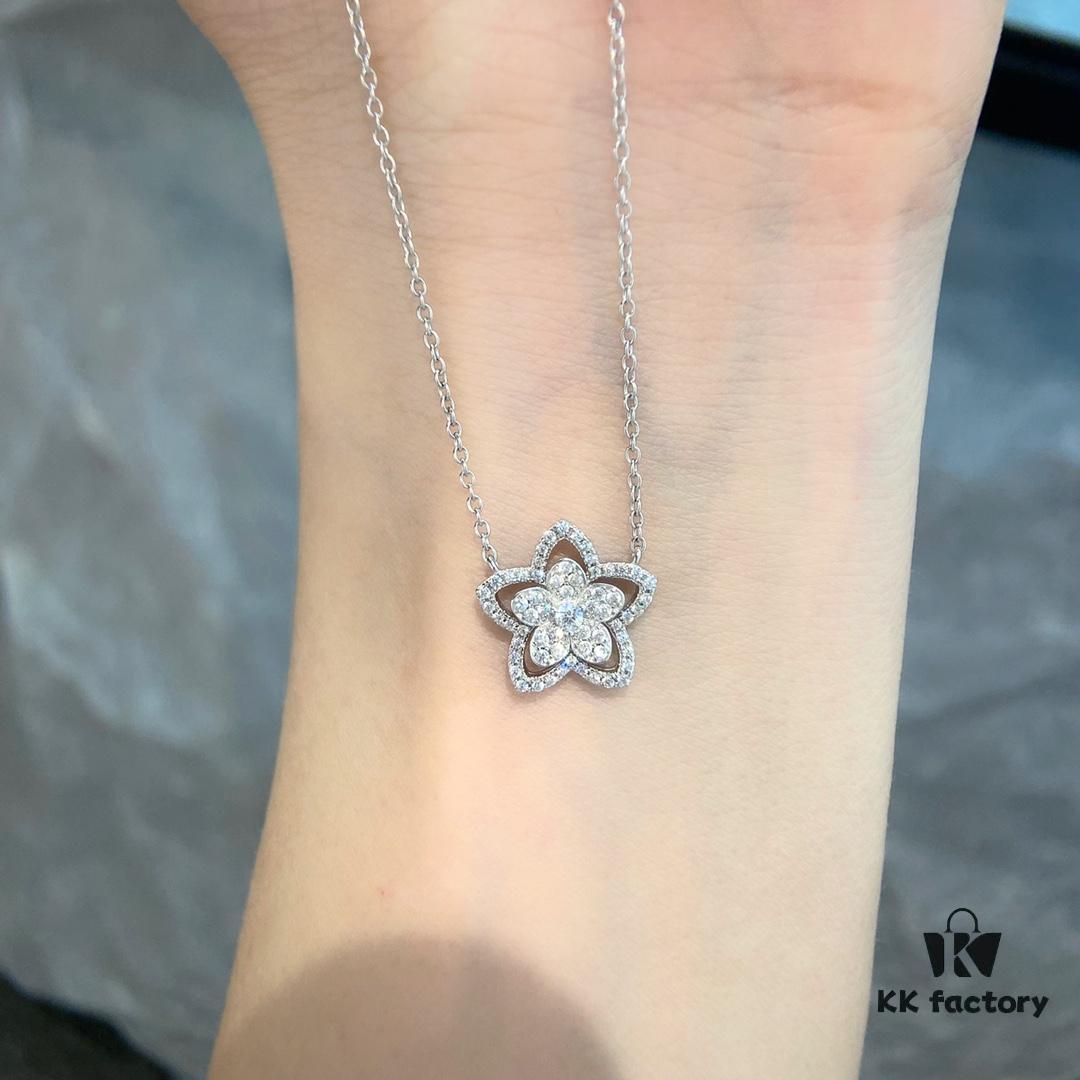 FlowerGirl White Gold Graff Floral Necklace