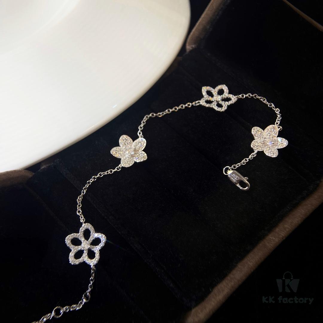 6930137812f62673a6fac812 FlowerGirl White Gold Graff Floral Wild Flower Bracelet
