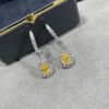 6930137e12f62673a6fac819 Hand-set with Imported Zircon, Graff-style Teardrop Yellow Diamond Earrings, Exquisitely Sparkling, the Choice of Goddesses, Known as 'Cupid's Tears'