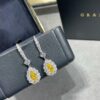 6930137f12f62673a6fac81b Hand-set with Imported Zircon, Graff-style Teardrop Yellow Diamond Earrings, Exquisitely Sparkling, the Choice of Goddesses, Known as 'Cupid's Tears'