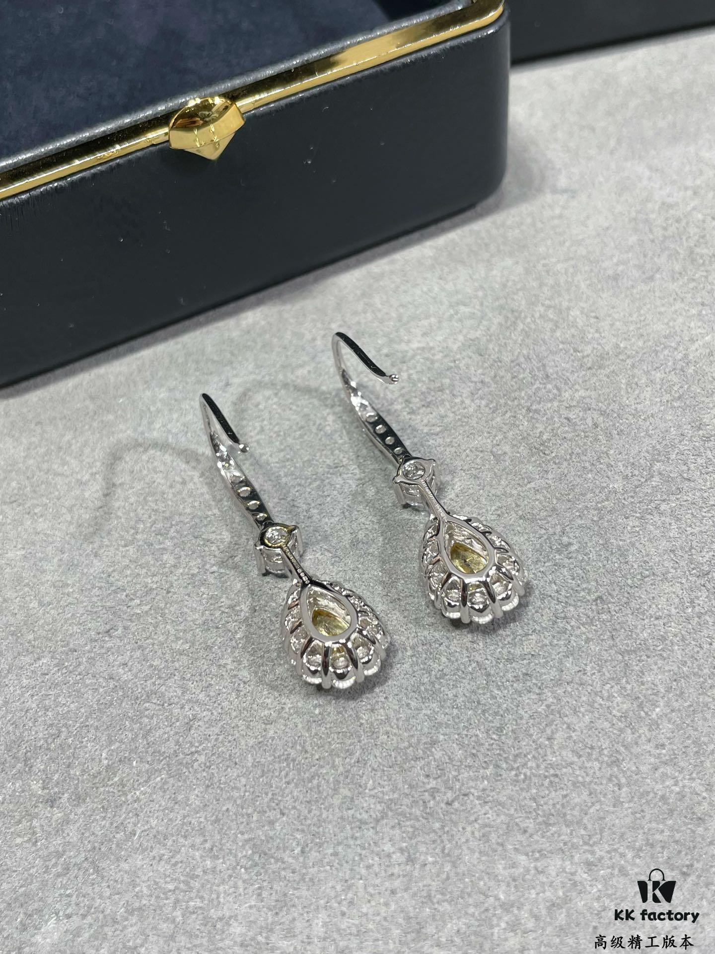 6930138112f62673a6fac81f Hand-set with Imported Zircon, Graff-style Teardrop Yellow Diamond Earrings, Exquisitely Sparkling, the Choice of Goddesses, Known as 'Cupid's Tears'