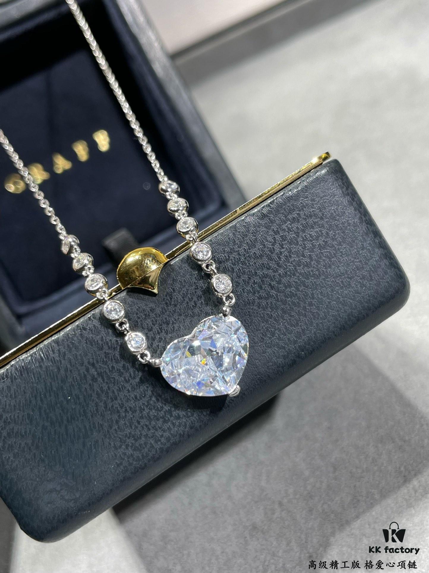 6930139212f62673a6fac835 Graff Heart Necklace, Custom-Cut 160-Facet Zirconia with High Refractive Index, Bling Bling Sparkle, Exclusive Design, Heart-Shaped Carbon Diamond, Full S925 Sterling Silver, Dual-Tone Plating, Platinum-Inspired Diamond Setting, Elegant and Generous
