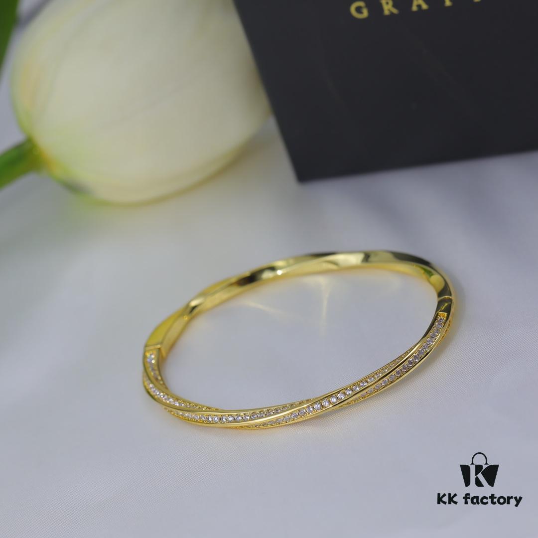 6930139812f62673a6fac83d Top Brand Graff Bracelet, Luxury Jewelry Custom Simulation Diamond Series, Premium Electroplated Gold Silver Material, In Stock AE33558