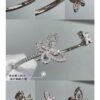 693013a112f62673a6fac84a Graff Double Butterfly Open Bangle Bracelet Jewelry Featuring Top-Tier Zirconia