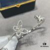 693013a312f62673a6fac84f Graff Double Butterfly Open Bangle Bracelet Jewelry Featuring Top-Tier Zirconia
