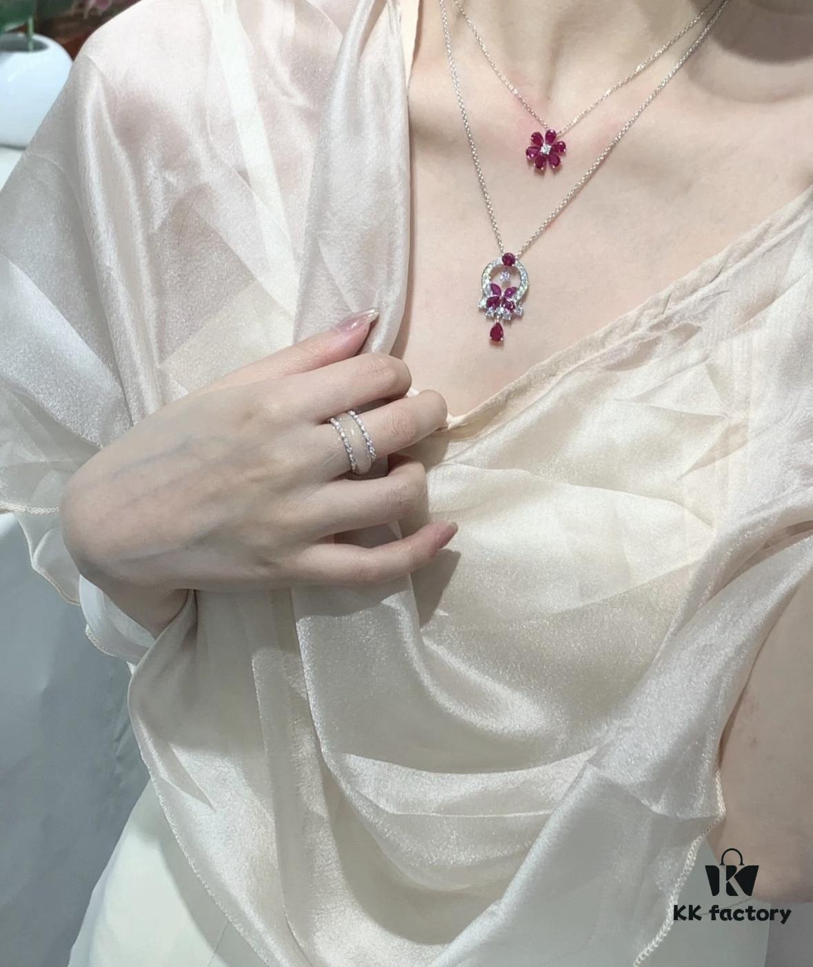 GRAFF Colored Diamond Butterfly Necklace