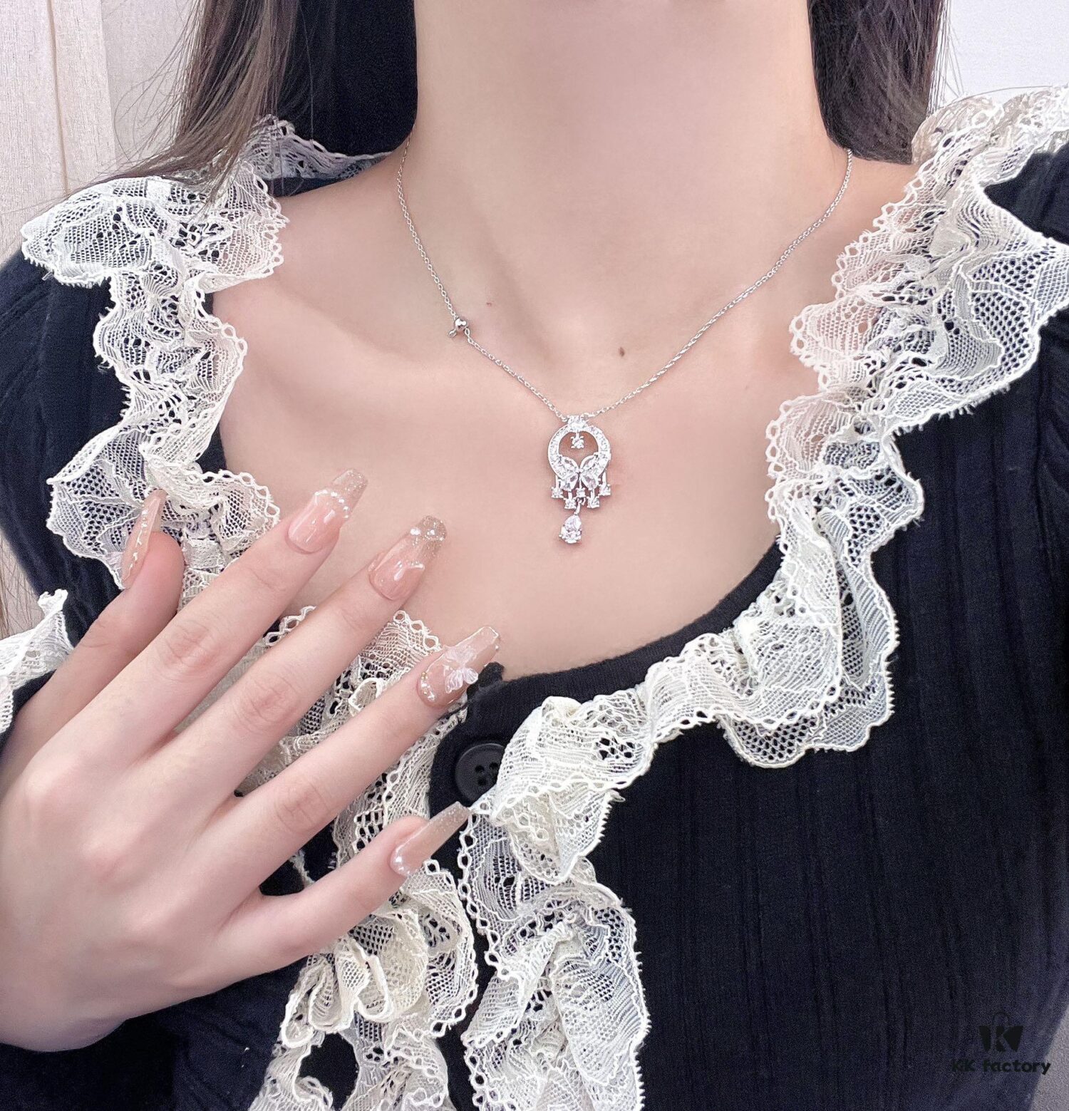 GRAFF Colored Diamond Butterfly Necklace