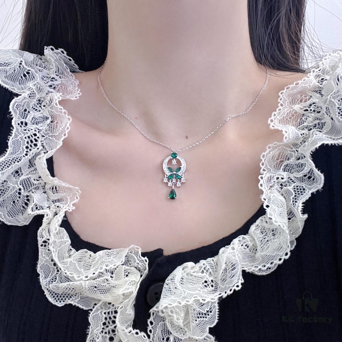 GRAFF Colored Diamond Butterfly Necklace