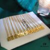 CELINE / Celine Luxury Gold French Zodiac Square Pendant Collar Necklace