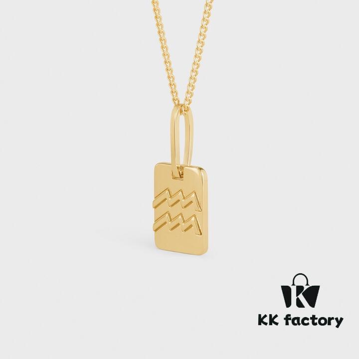 6930140612f62673a6fac8e5 CELINE - Minimalist Luxury Square Pendant Necklace