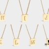 6930141312f62673a6fac8f7 Celine ALPHABET 19 New Arrival 26 Cube Letter Necklace in Gold-Tone Brass