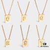 6930141412f62673a6fac8f8 Celine ALPHABET 19 New Arrival 26 Cube Letter Necklace in Gold-Tone Brass