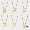 6930141412f62673a6fac8f9 Celine ALPHABET 19 New Arrival 26 Cube Letter Necklace in Gold-Tone Brass