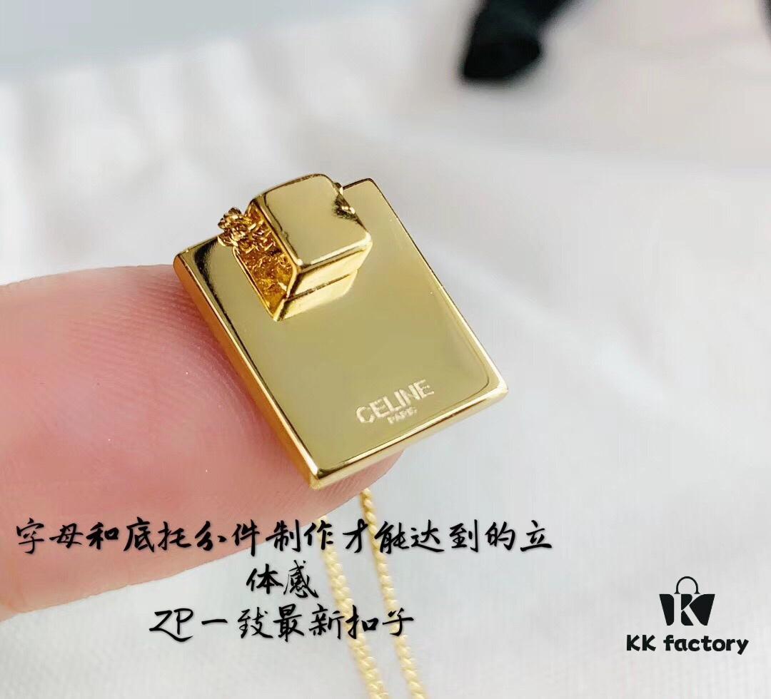 6930141912f62673a6fac900 Celine ALPHABET 19 New Arrival 26 Cube Letter Necklace in Gold-Tone Brass