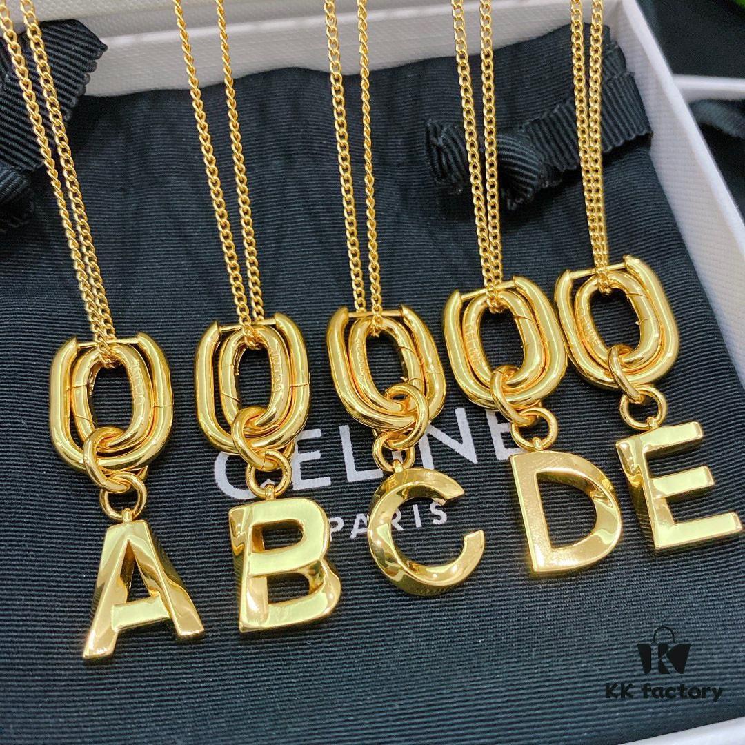Celine New Letter Necklace / Earrings