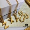 6930142a12f62673a6fac919 Celine Hot Sale! New Arrival Worldwide First Release! Celine 2021 New Alphabet Earrings and Necklace Multi-Wear Design