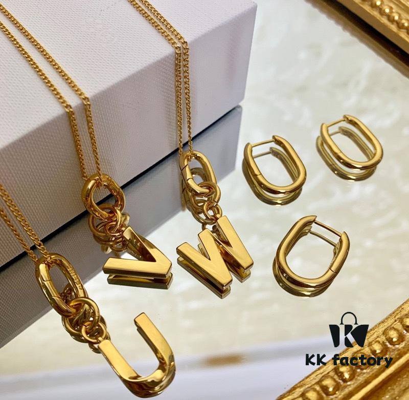 6930142b12f62673a6fac91b Celine Hot Sale! New Arrival Worldwide First Release! Celine 2021 New Alphabet Earrings and Necklace Multi-Wear Design