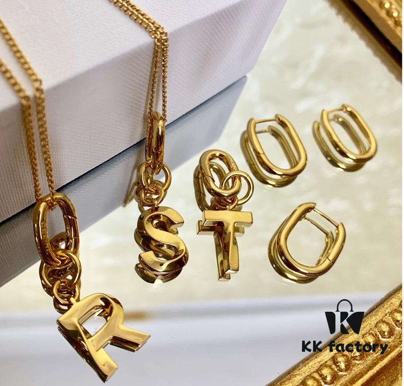 6930142c12f62673a6fac91d Celine Hot Sale! New Arrival Worldwide First Release! Celine 2021 New Alphabet Earrings and Necklace Multi-Wear Design