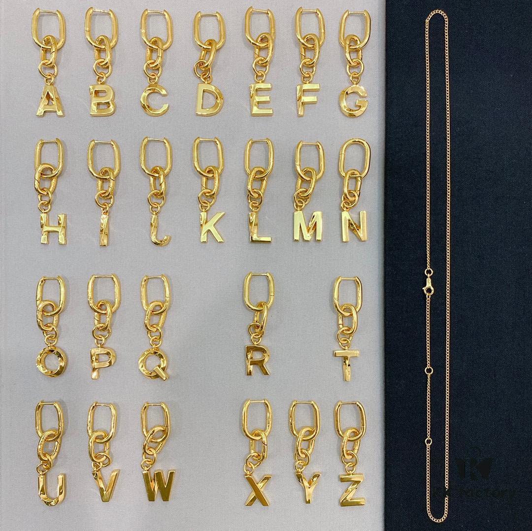 6930143412f62673a6fac926 Celine Hot Sale! Brand New 2021 Multi-Way Alphabet Earrings and Necklace
