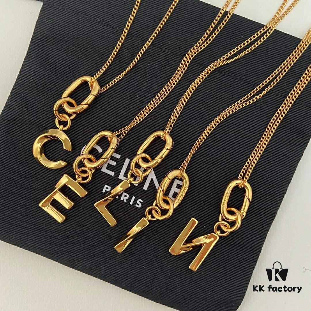 6930143412f62673a6fac927 Celine Hot Sale! Brand New 2021 Multi-Way Alphabet Earrings and Necklace
