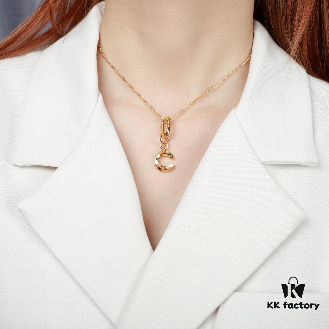 6930143812f62673a6fac92d 2021 New Arrival 🌟 Celine Necklace, Popular Style, Exquisite Craftsmanship, Premium Look, Solid Brass Material Matching Retail Quality, Versatile Sweet and Edgy Design, In Stock