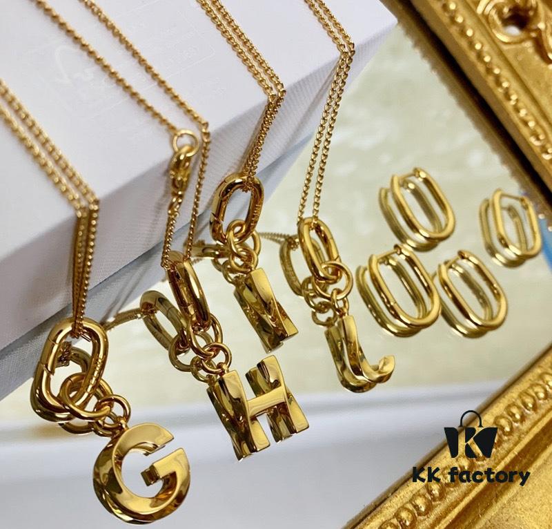 6930143b12f62673a6fac933 Celine Hot Sale! New Arrival Worldwide First Release! Celine 2021 New Alphabet Earrings and Necklace Multi-Wear Design
