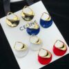 6930147012f62673a6fac96e Celine 2021 European and American Style Plated Metal Enamel Vintage New Trend Irregular Exaggerated Geometric Large Hoop Earrings with Clip