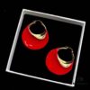 6930147112f62673a6fac96f Celine 2021 European and American Style Plated Metal Enamel Vintage New Trend Irregular Exaggerated Geometric Large Hoop Earrings with Clip
