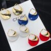 6930147312f62673a6fac973 Celine 2021 European and American Style Plated Metal Enamel Vintage New Trend Irregular Exaggerated Geometric Large Hoop Earrings with Clip