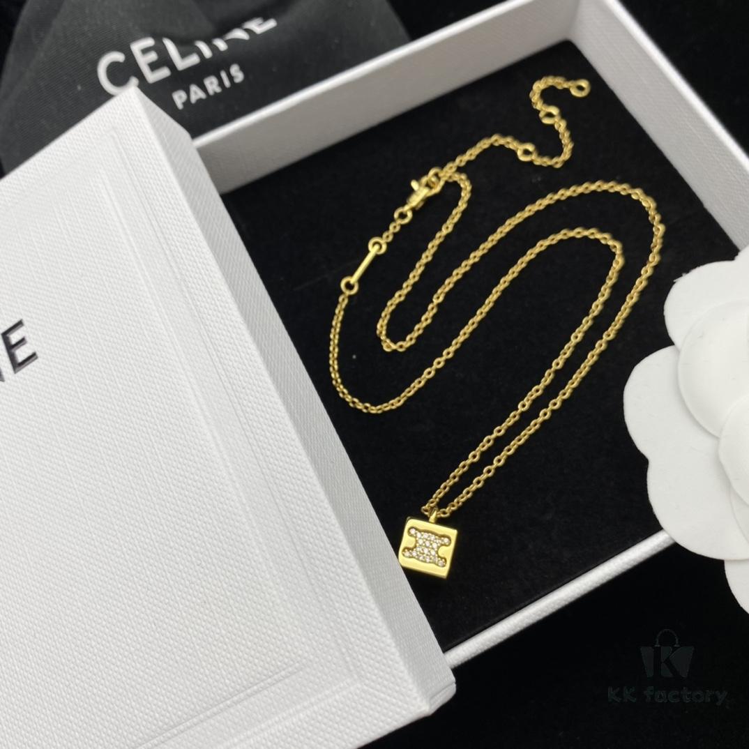 6930147712f62673a6fac978 Celine New Classic Diamond-Encrusted Elegant Necklace