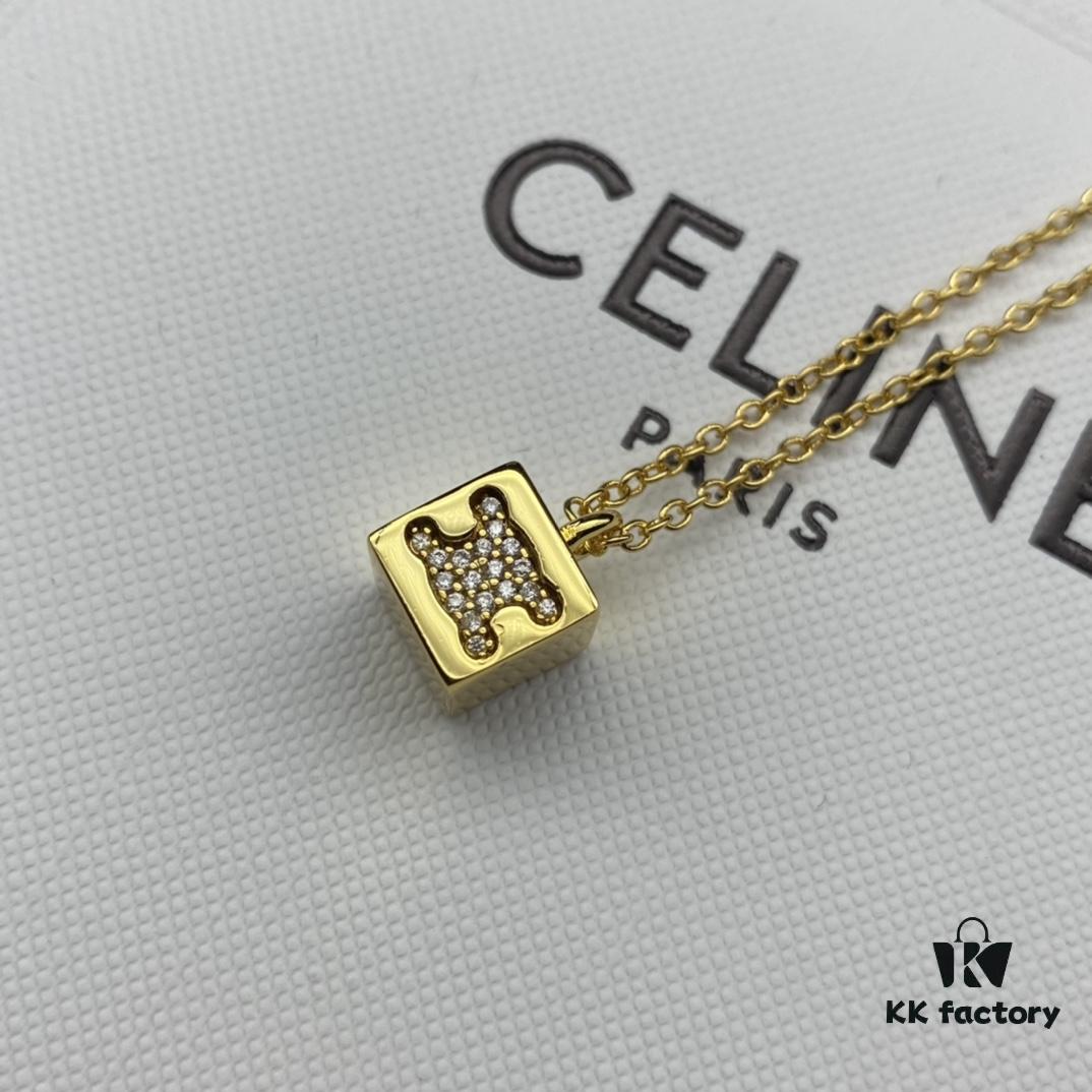 6930147712f62673a6fac97a Celine New Classic Diamond-Encrusted Elegant Necklace