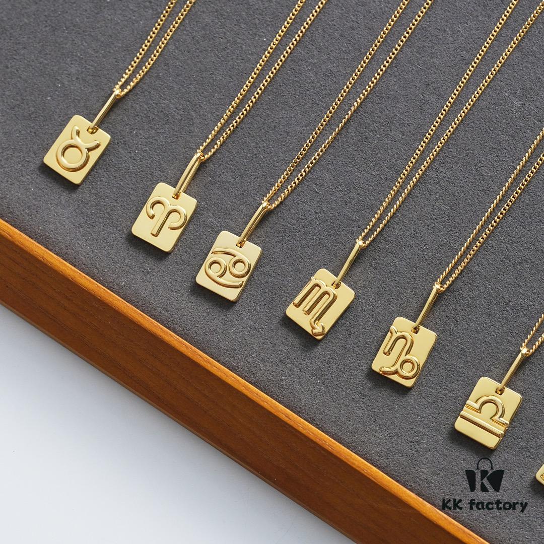 693014b612f62673a6fac9c3 Celine12 Zodiac Necklace, Highly Popular with Unique Constellation Relief Design, Made of Gold-Plated Copper Giving a Vintage and Mysterious Look